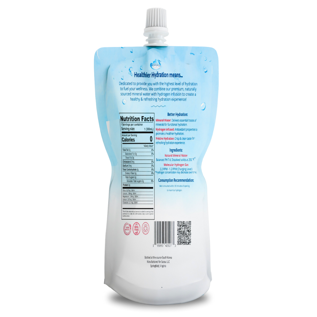 SUSOSU Hydrogen Mineral Water 20 Pouches (10.5 FL OZ)